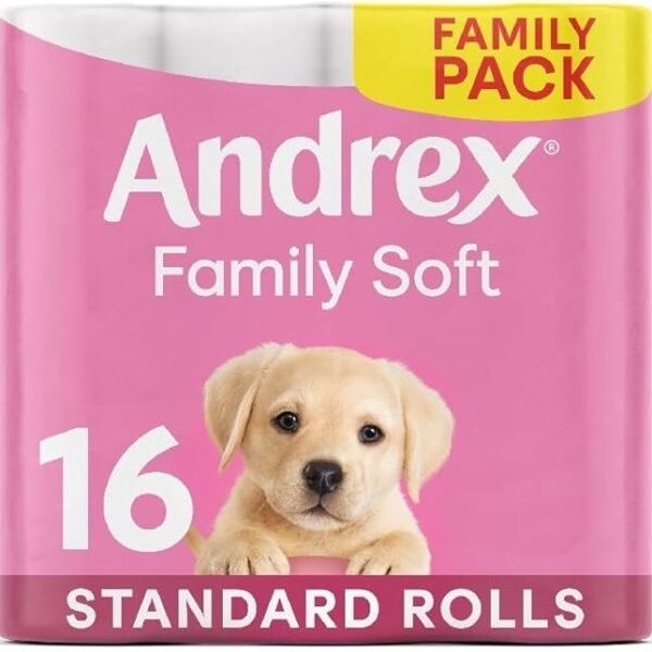 Andrex Gentle Clean Toilet Rolls Pack, 16 Count (Pack of 1)